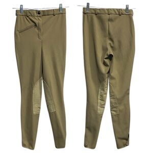 TuffRider Light Tan Equestrian‎ Riding Breeches Women’s 26 Suede Knee Patches